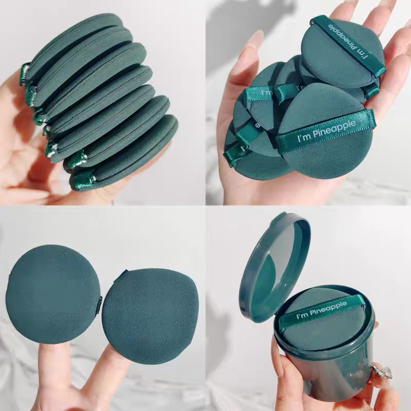 Set 7 Mút Trang Điểm Mềm Mại Thiết Kế Hai Mặt Hình Quả Dâu Tây Dễ Thương