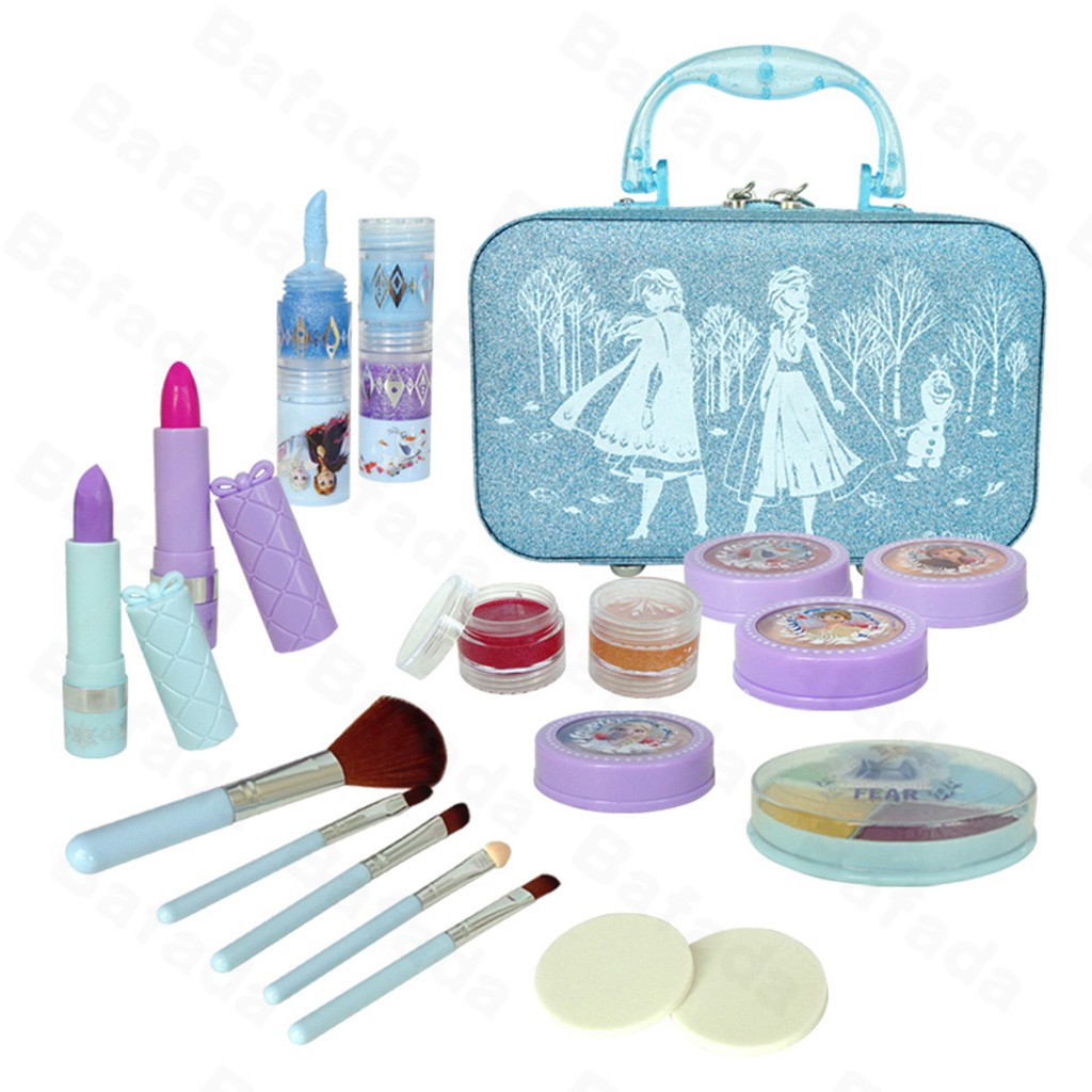 Disney Frozeen 2 Kids Cosmetic Bag,Safety Tested- Non Toxic,Make up Set for Kids Girl,Girls Toy Make Up Kits,Kids Make Up Set,lipstick for kids girl,Pretend Play Kids Beauty Salon,Makeup set for kids
