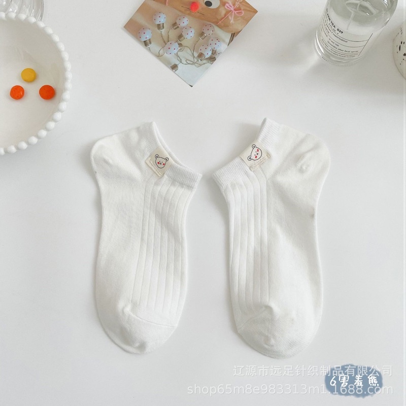 Vớ Tất Cổ Ngắn Icon TEM vải cotton kháng khuẩn, hàng loại 1 bao đổi trả dành cho cả nam và nữ MRSOCKS - VN025