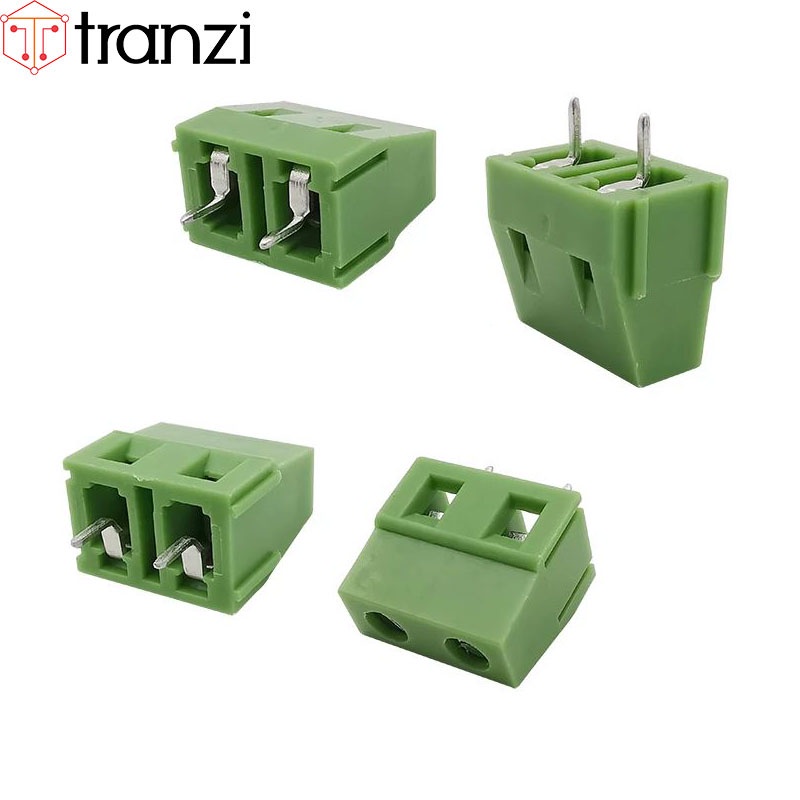 Cầu đấu 7.5mm KF128 7.5 2P chân cắm thẳng xanh - túi 10 cái