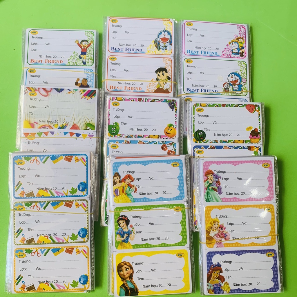 Nhãn vở có keo dán sẵn 120 cái
