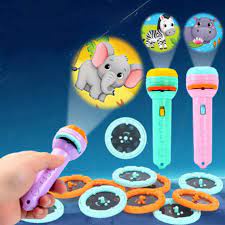 Đèn pin chiếu hình full 80 hình (10 thẻ) động vật, giao thông, trái cây, đèn pin chiếu bóng nhiều chủ đề cho bé có hộp