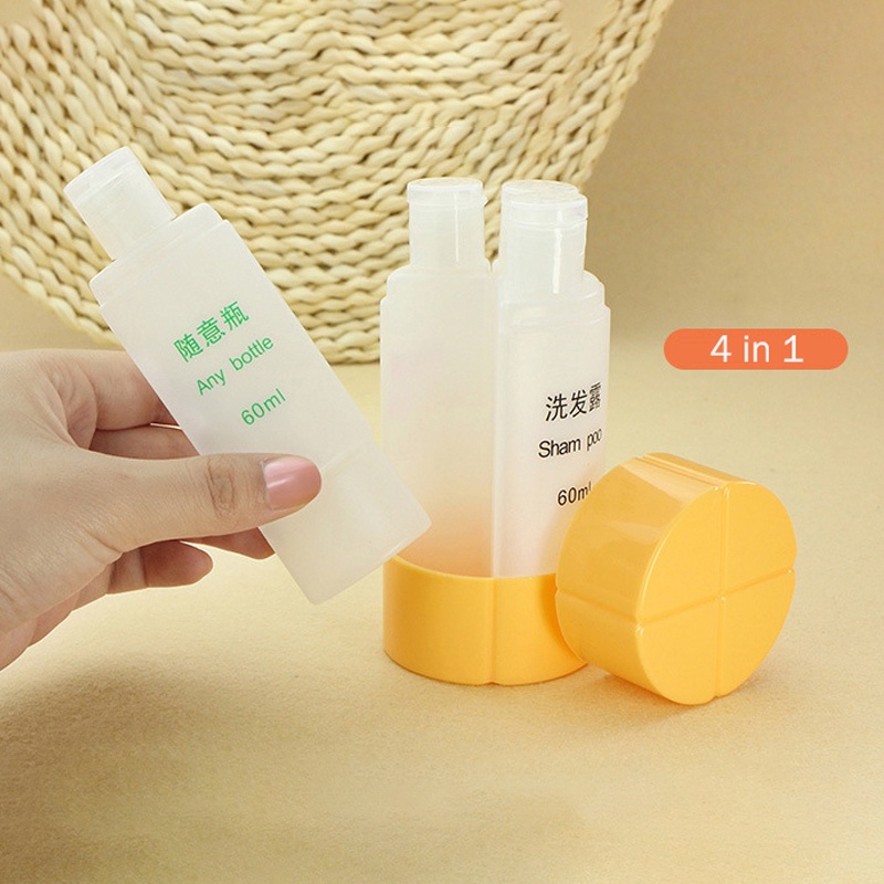 Bộ Chai Chiết Mỹ Phẩm Du Lịch 4 Trong 1 3 Trong 1 Tiện Dụng