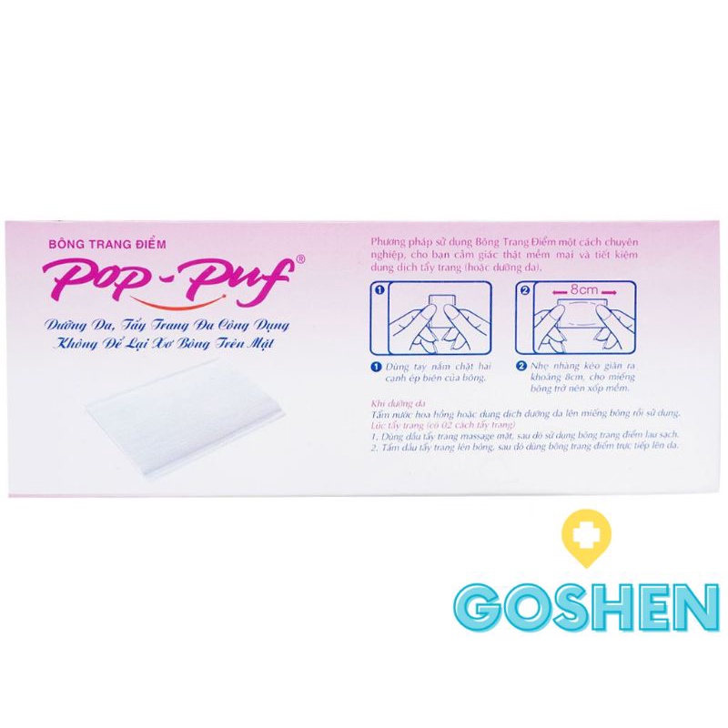 Bông Tẩy Trang Pop Puf Siêu Mềm Mại (100 Miếng)