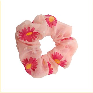 Scrunchies hoa cúc nhiều màu (dây buộc tóc vải hót trend)