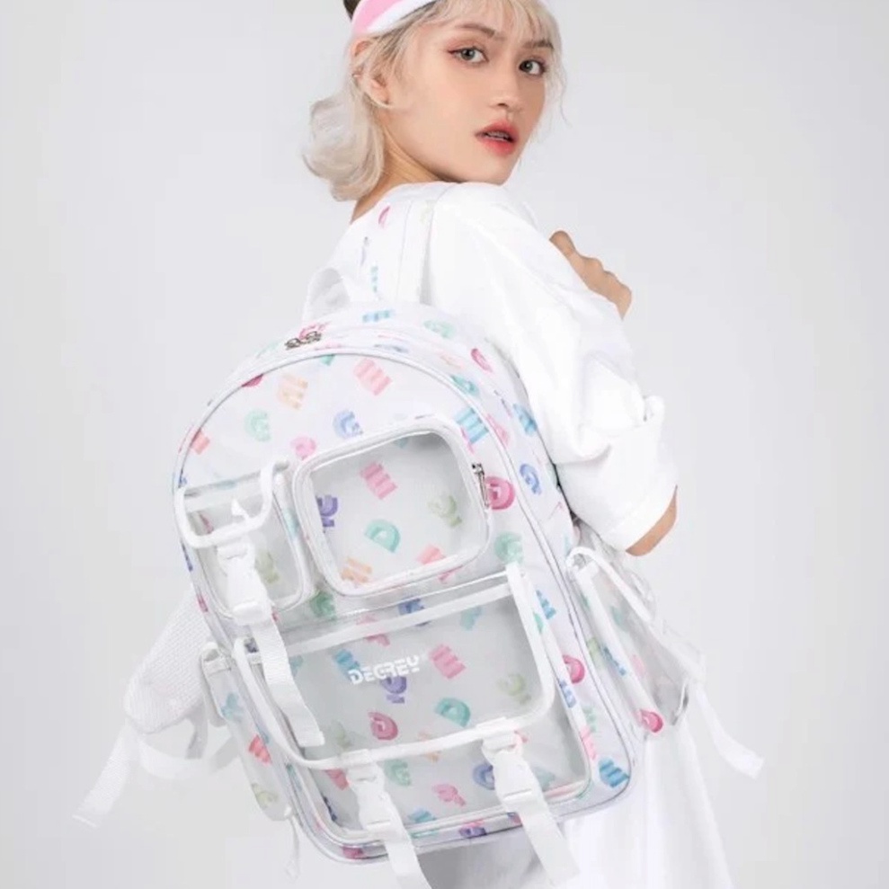 Balo Hoạ Tiết Chữ và Loang Degrey Basic Backpack