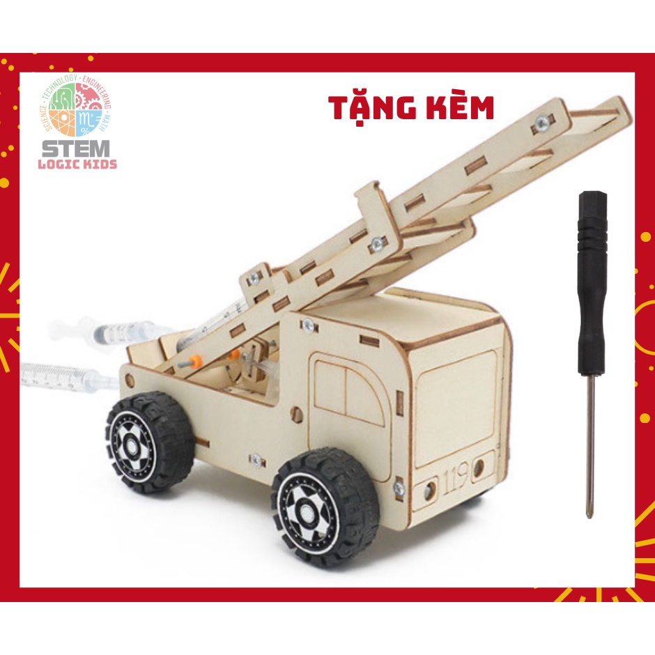 STEM LOGIC đồ chơi lắp ráp oto cứu hộ điều khiển bằng thủy lực tự do sáng tạo an toàn không độc hại đồ chơi stem giá rẻ