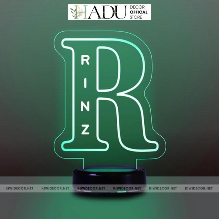 Đèn Led 3D Khắc Tên Theo Yêu Cầu, Quà Tặng Tình Yêu, Kỷ Niệm Ngày Yêu Nhau, Quà Sinh Nhật - HaduDecor