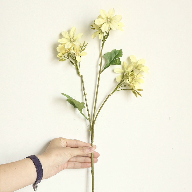 Hoa lan nhân tạo 56.5cm bằng lụa xinh xắn cho tiệc cưới/trang trí nội thất common freesia flowers