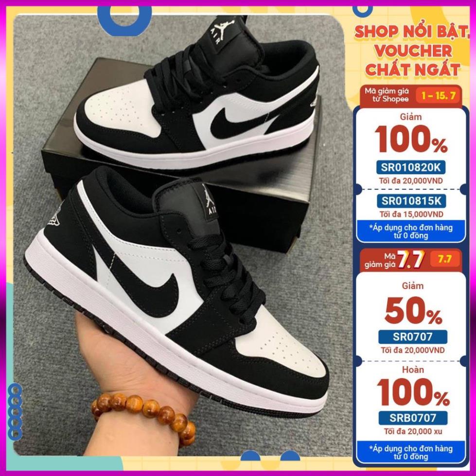 [FREE SHIP] Giày 𝐉𝐨𝐫𝐝𝐚𝐧 1 low Panda màu đen trắng nam nữ, Giày sneaker JD 1 Panda cổ thấp bản đẹp 2022