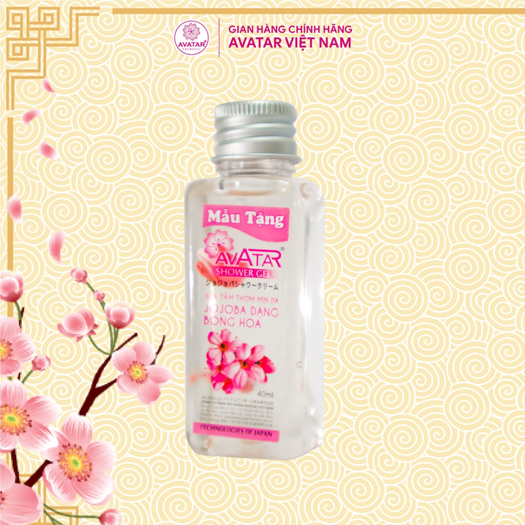 [HB-Gift] Sữa tắm nước hoa Nhật Bản Avatar Jojoba cánh hoa anh đào chai 40ml