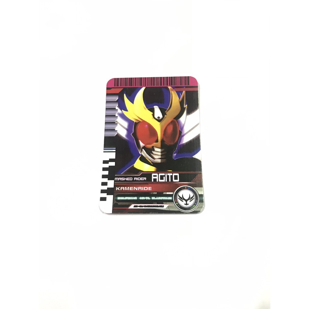 Thẻ bài sưu tầm card in kamen rider Decade đọc được 2 mặt trong Driver Kamen Rider Agito
