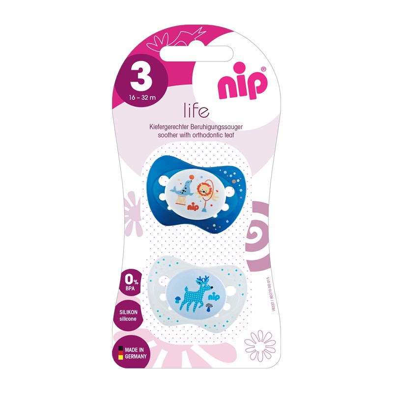 Ty ngậm NIP, bằng silicon, bộ 2 chiếc