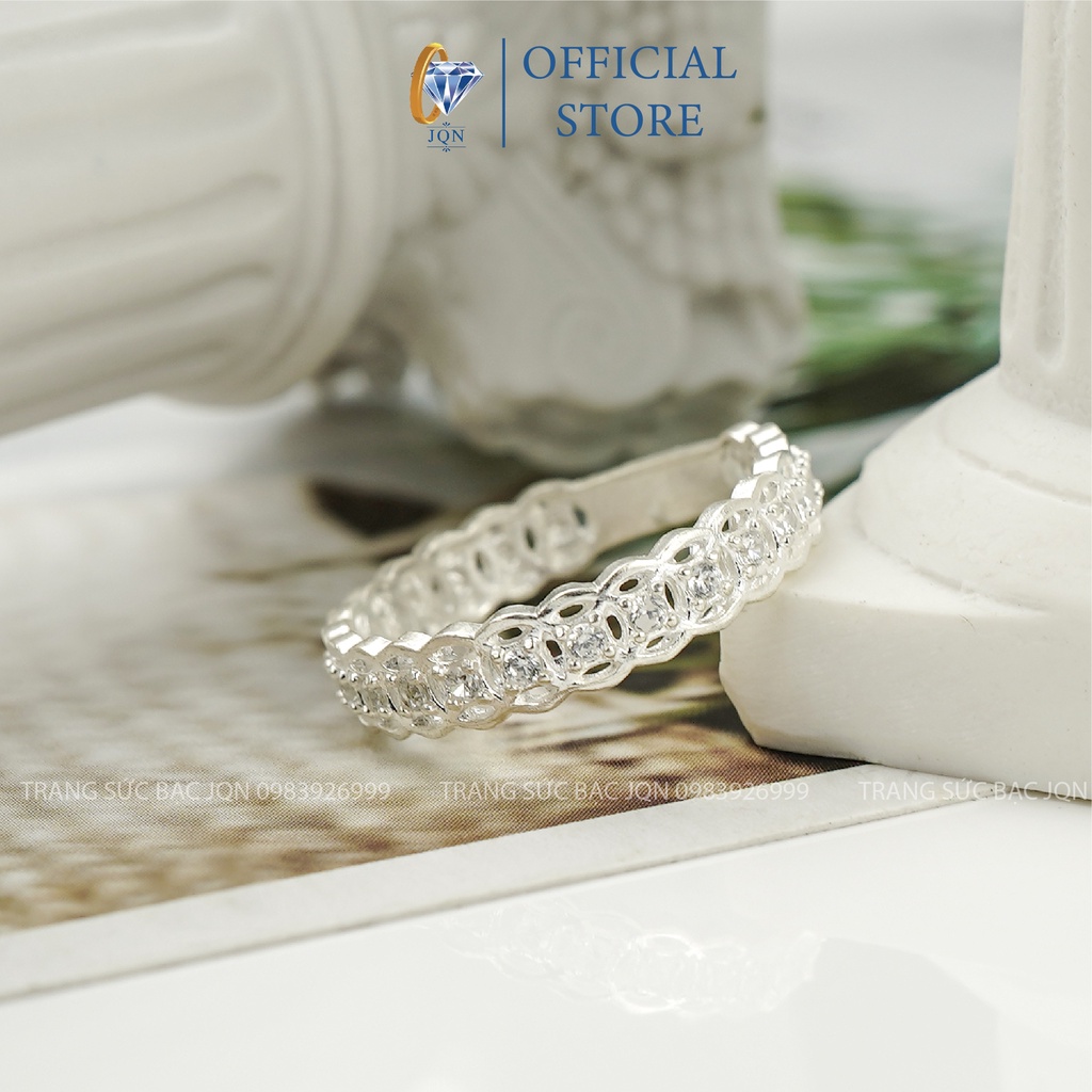 Nhẫn Kim Tiền Bạc JQN Nhẫn Đính Đá Nhỏ N12