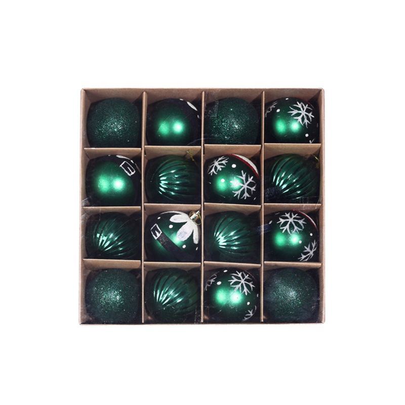 16 Trái Châu 6cm Trang Trí Cây Thông Noel