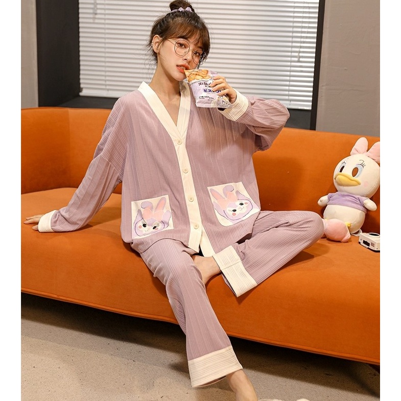Đồ Ngủ dài tay Kimono cổ YUKATA phong cách Nhật Bản 2021 DN025