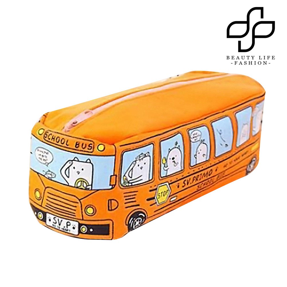 Túi Đựng Bút Đựng Dụng Cụ Học Tập Tạo Hình Xe Buýt Xinh Xắn