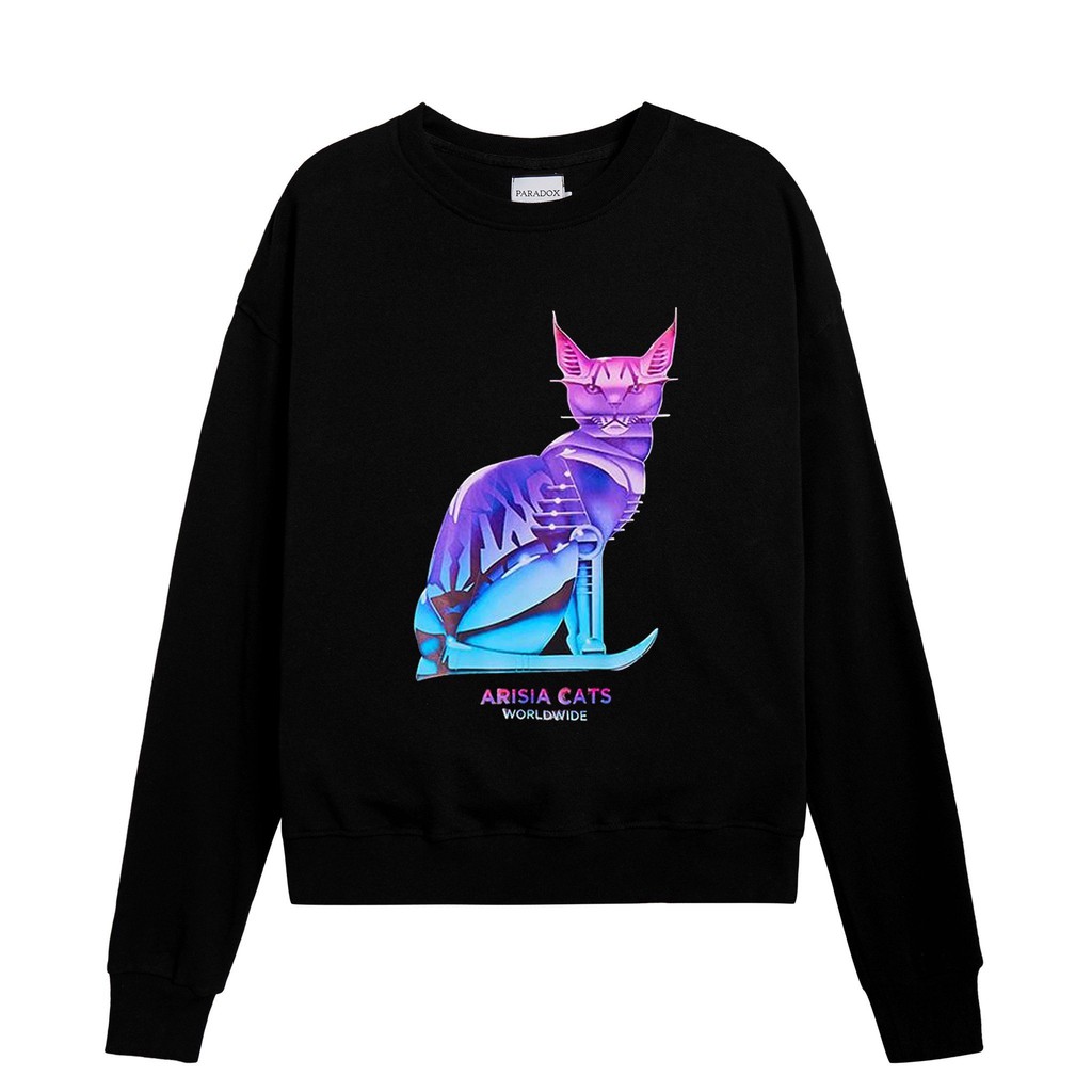 Áo thun dài tay Paradox ARISIA CATS SWEATER (Black)