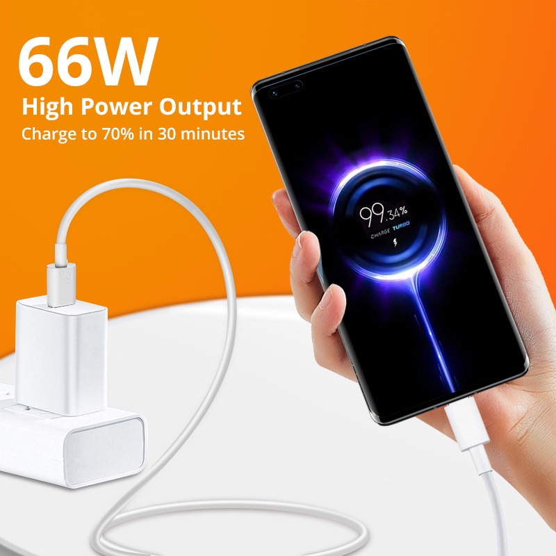 Cáp sạc siêu nhanh FONKEN 6A 66W Type C cho Xiaomi Samsung Huawei OPPO