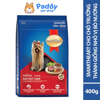 [400gr] Hạt SmartHeart cho chó trưởng thành giống nhỏ vị Bò Nướng