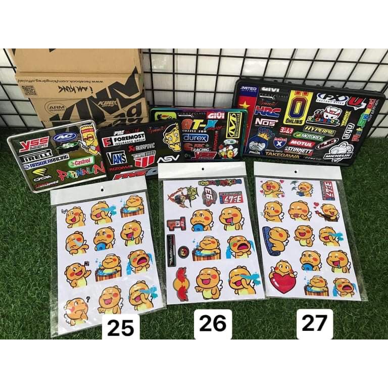 SET STICKER DÁN XE TIẾT KIỆM 13 MÃ