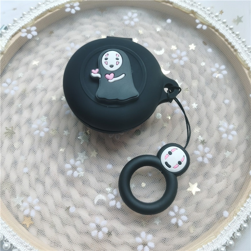 Vỏ Bảo Vệ Hộp Sạc Tai Nghe LG Tone Free FN7/FN6/FN5/FN4 Bằng Silicon Họa Tiết Hoạt Hình Dễ Thương Kèm Dây Đeo Ngón Tay Tiện Dụng