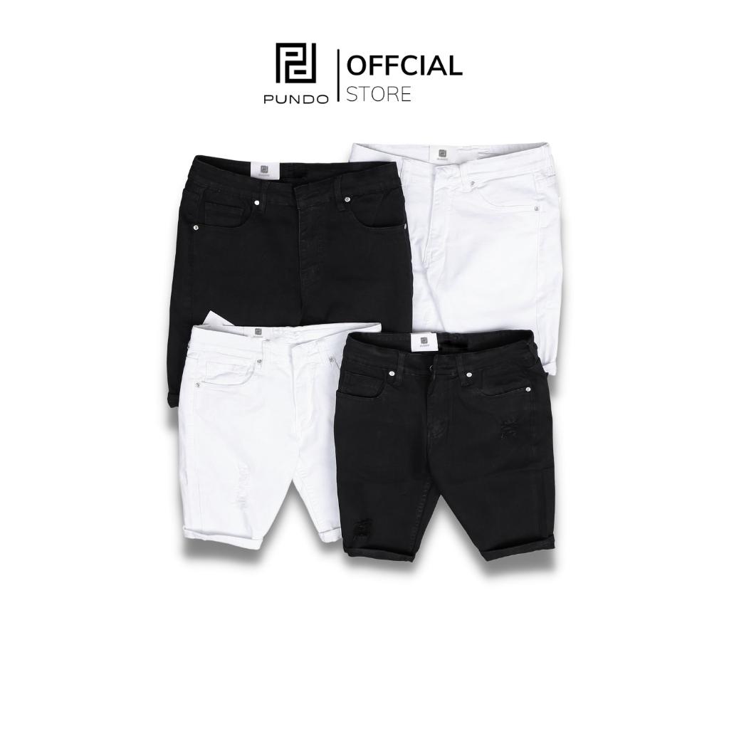 Quần short jean nam rách nhẹ, 2 màu basic đơn giãn, chất jean cao cấp dễ phối PUNDO QSPD15