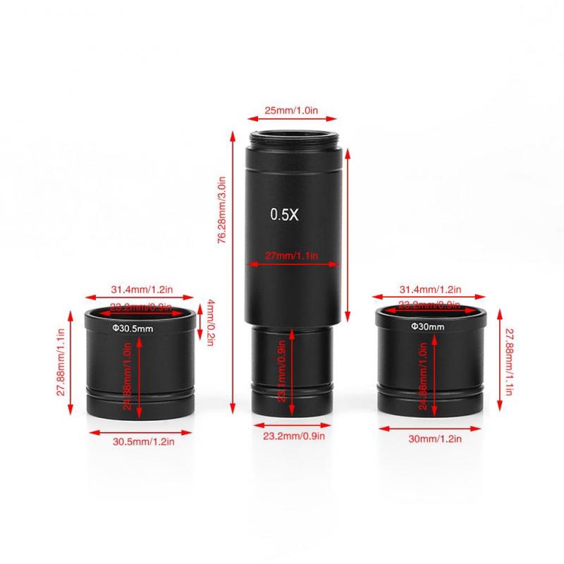 Đầu nối chuyển đổi ống kính Haape 0.5X C-mount 30/30.5mm cho máy quay Microscope CCD
