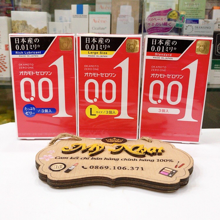 Bao cao su siêu mỏng Okamoto 0.01 Nhật Bản
