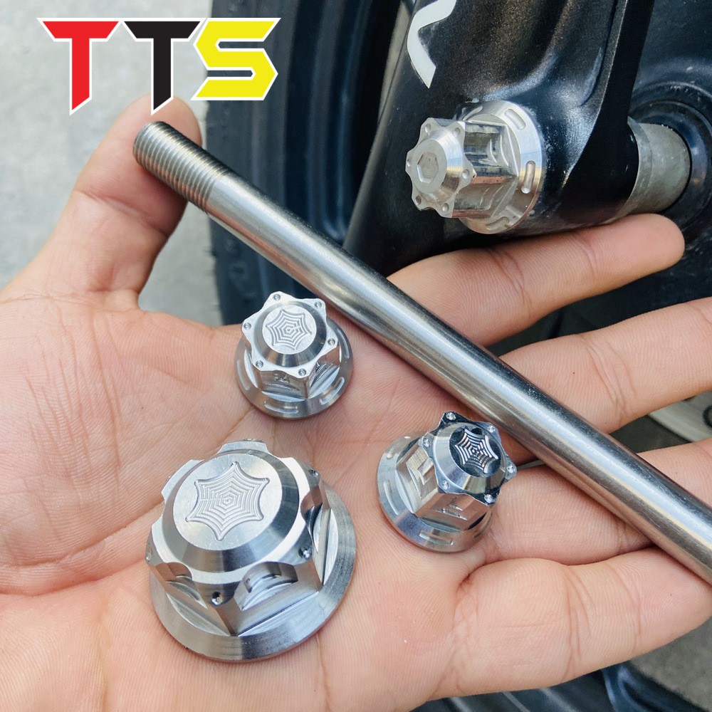 CỐT TÁN SALAYA BÁNH TRƯỚC SAU SỬ DỤNG CHO VARIO, CLICK THÁI ( FULL INOX 304 )