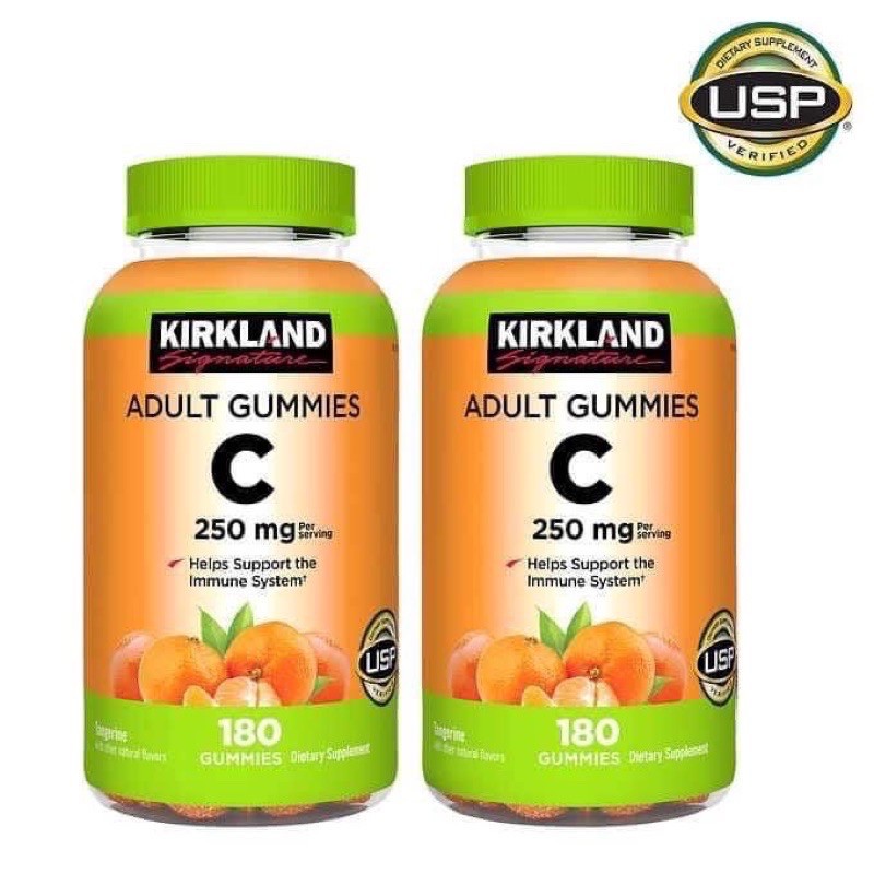 180 viên - Kẹo dẻo Kirkland Adult Gummies C 250mg