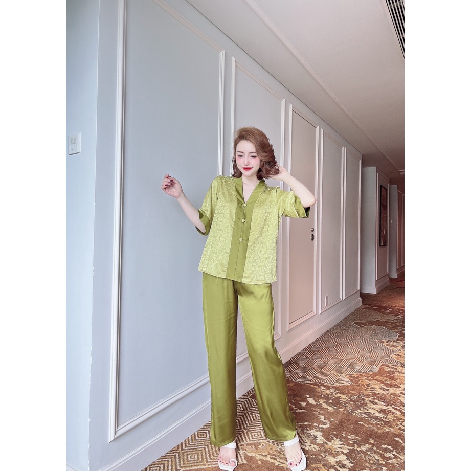 Bộ Ngủ Gấm Lam TNQD dưới 60kg