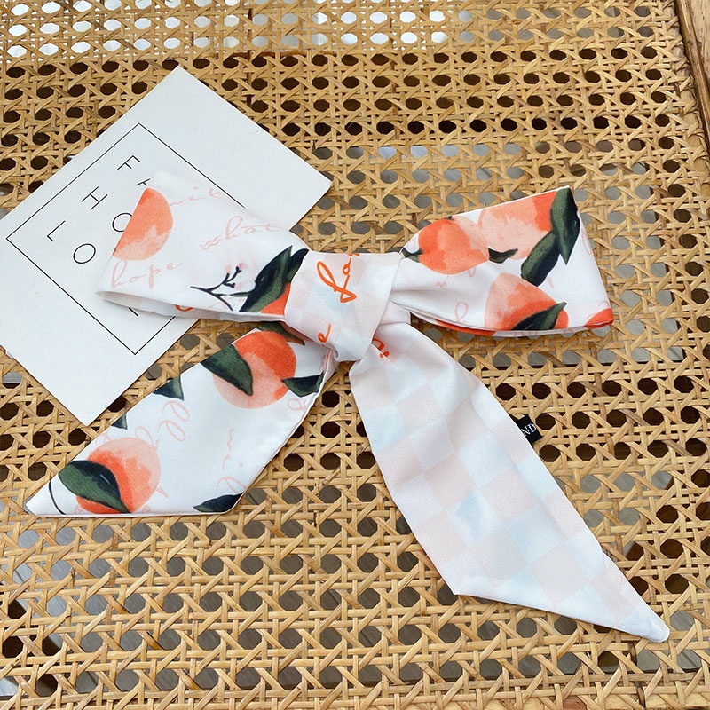 🎀Dây buộc tóc vải Satin dáng dài thắt nơ kiểu Pháp cổ điển dễ thương