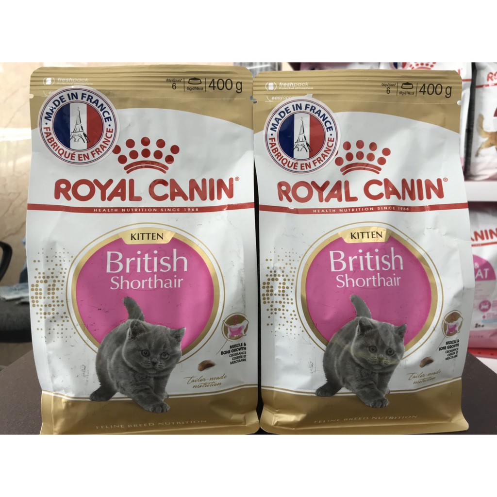 Hạt cho mèo con Anh lông ngắn Royal Canin British Shorthair Kitten 400g