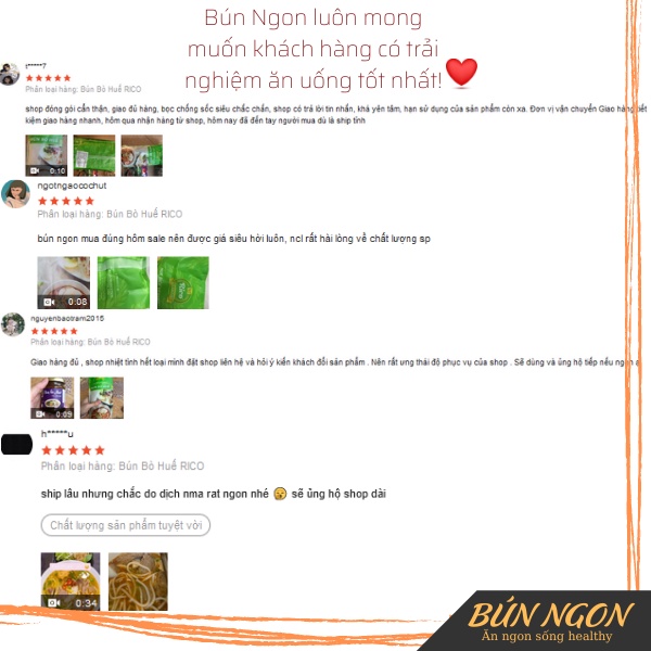 [DEAL SỐC] Bún Bò Huế Rico Sợi To Xuất Khẩu Nhật Bản 300g - Hỏa Tốc - Eatclean - Bún Ngon