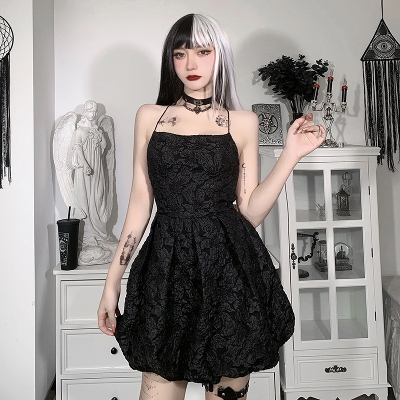 Đầm IELGY không tay hở lưng phong cách đường phố dành cho nữ