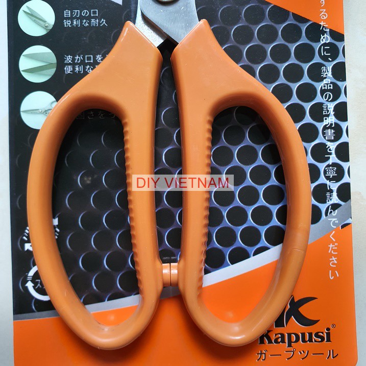 Kéo cắt thực phẩm hãng Kapusi Nhật Bản chiều dài 20cm, thép SK5 cực sắc chuyển dùng để cắt đồ ăn, cắt gà