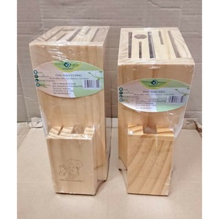 Ống gỗ cắm dao - kéo