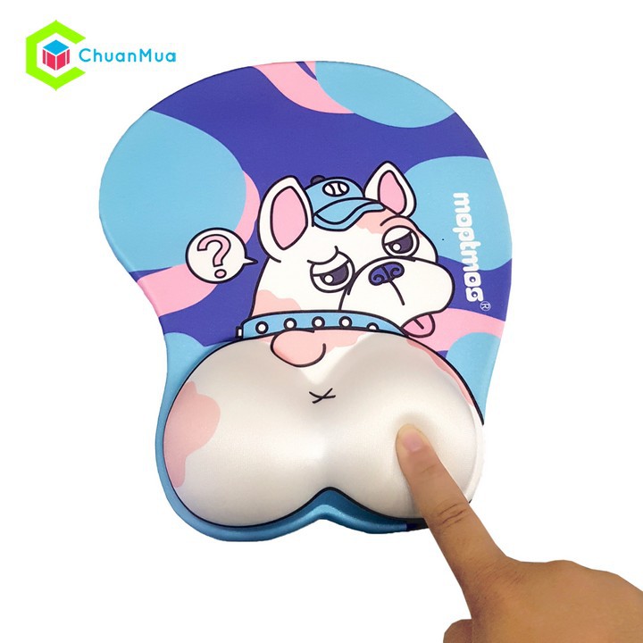 Lót Chuột Có Đệm Tay SILICON Hình Mông Cún Cực Xinh (Corgi, Poodle, Bulldog, Husky và Chân mèo) | BigBuy360 - bigbuy360.vn