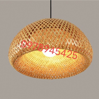 Đèn tre đèn mây tre đèn thả mây tre size 30cm