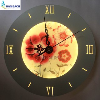 Đèn ngủ trang trí treo tường tích hợp đồng hồ Led 8W 3 chế độ màu 220V