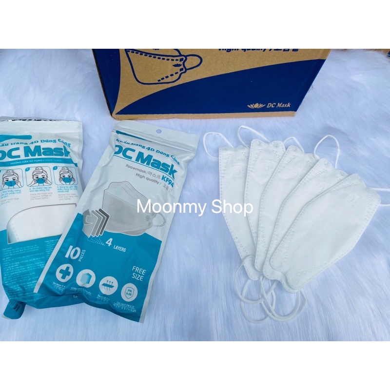 Túi 10 cái khẩu trang KF94 DC/ khẩu trang 4D DC/khẩu trang 4 lớp