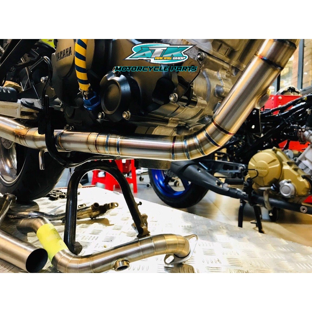 Cổ pô 2 khúc inox 304 FMF gia cố chắt chắn dành cho xe Exciter 150/ Winner ,sonic Raider Satria