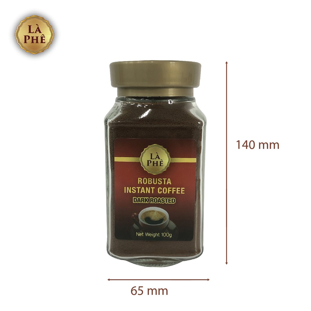 Cà phê hoà tan nguyên chất LÀ PHÊ cafe 1in1 robusta hũ 100 gram - UP &amp; WIN