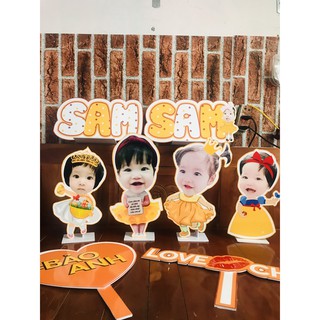 Chibi trang trí sinh nhật bé