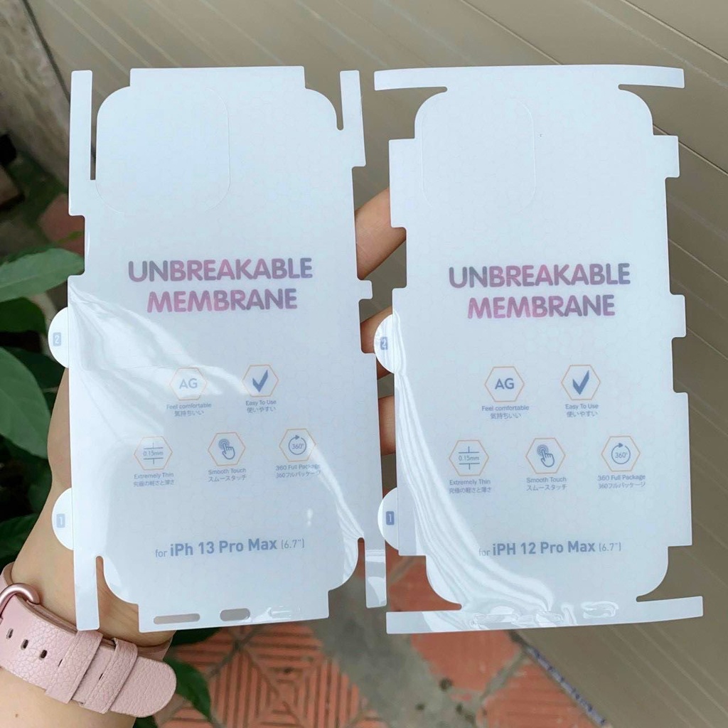 Dán PPF nhám AG chống vân tay mặt lưng dành cho 7, 7p, 8, 8plus, x, xsmax, xr, 11, 11promax, 12promax