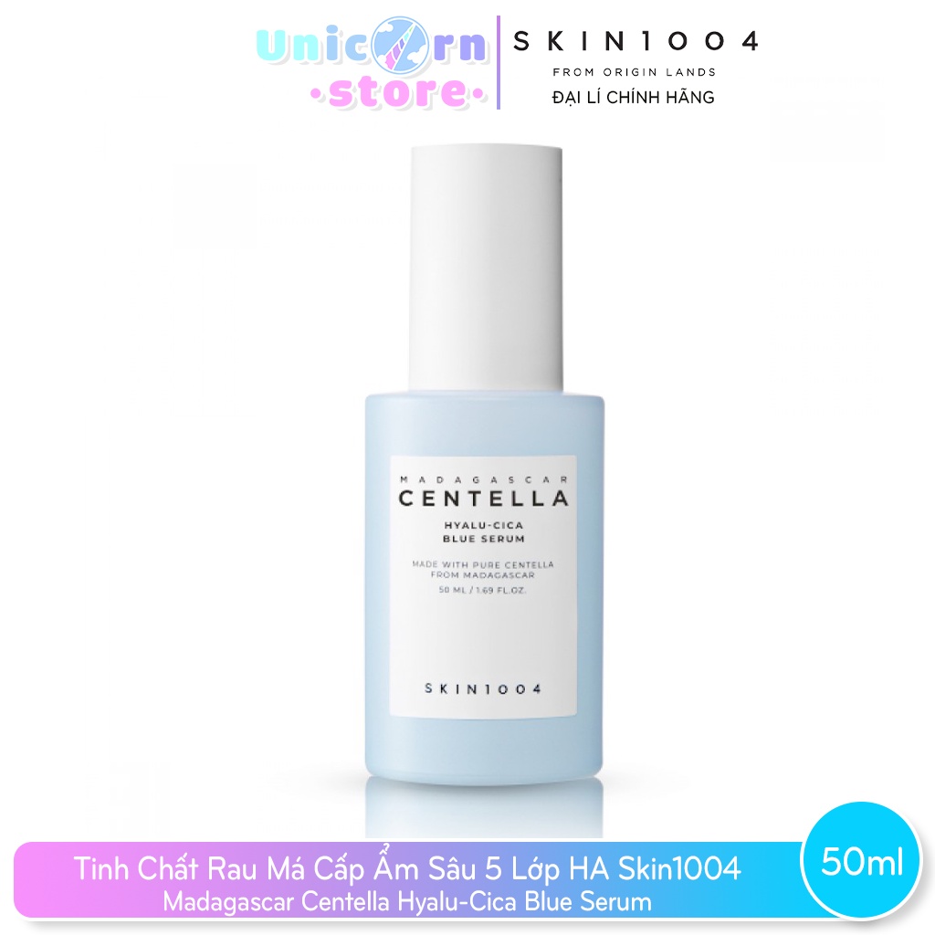 Tinh Chất Rau Má Cấp Ẩm Sâu Chứa 5 Lớp Hyaluronic Acid Skin1004 Madagascar Centella Hyalu-Cica Blue Serum 50ml