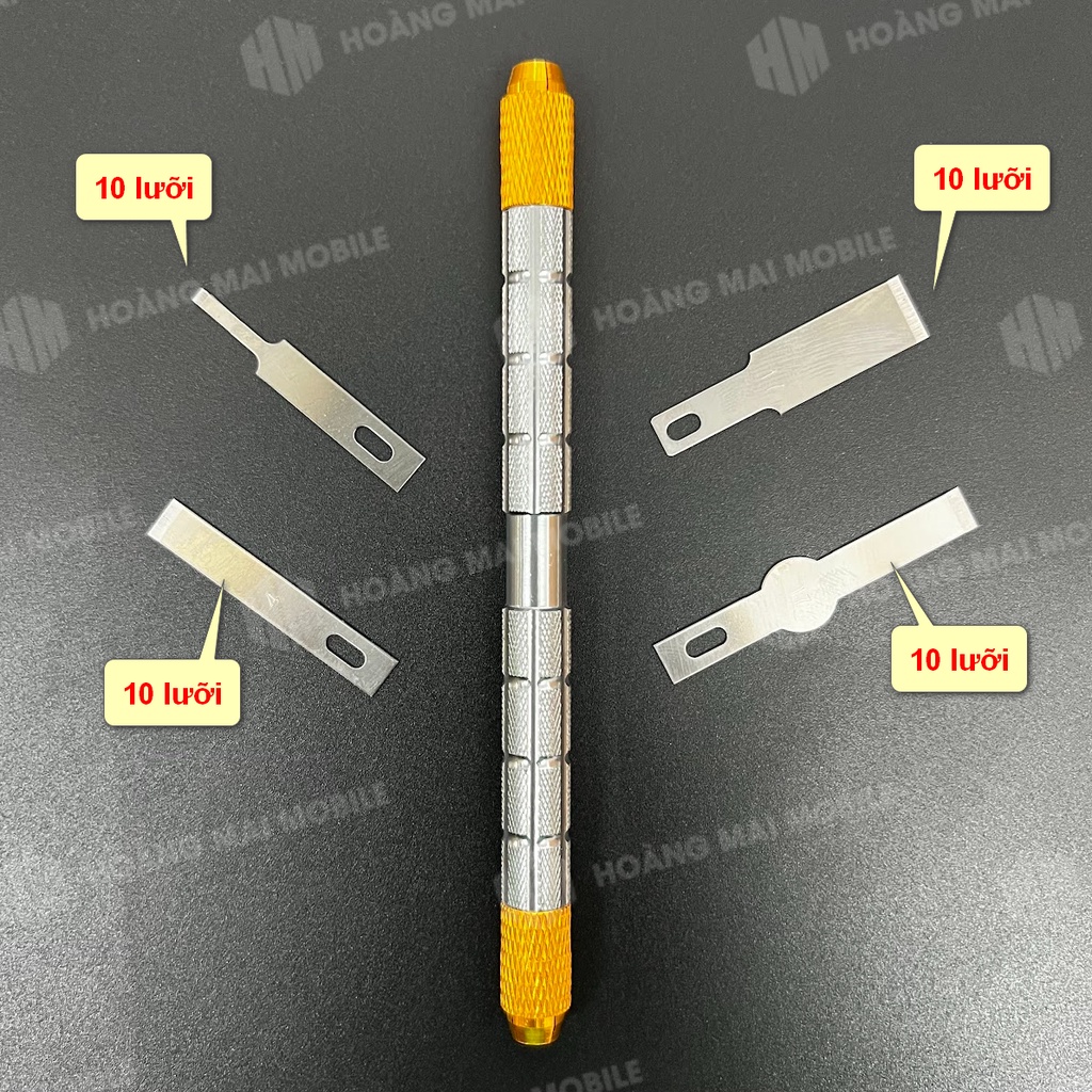 Bộ cán dao 2 đầu chống trơn trượt + 4 loại lưỡi dao