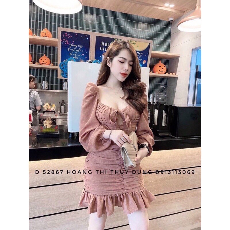 Đầm váy body nhún tôn ngực | BigBuy360 - bigbuy360.vn