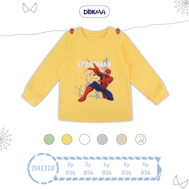 Áo dài tay cổ tròn bé Trai dokma (2-6y)DA1118